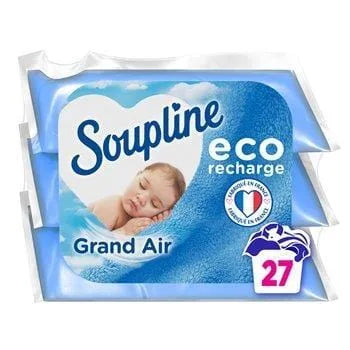 Adoucissant concentré Soupline  Grand air - recharge - 3x200ml