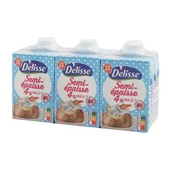 Délisse UHT Dairy Speciality Semi-thick 4%mg - 3x20cl