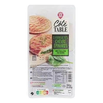 Feuilletés Côté Table Epinards Chèvre - 2x150g