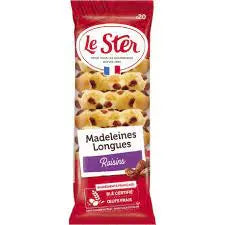 Le Ster Long Madeleines Raisins (x20) 250g