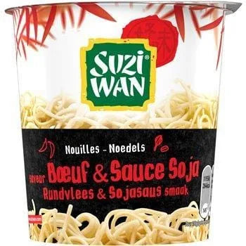 Pâtes nouilles Suzi Wan Boeuf et sauce soja - 61g