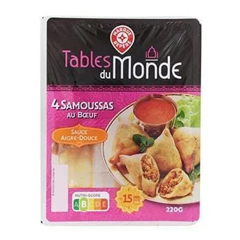 Samoussa Tables du Monde Au boeuf - x4 - 220g