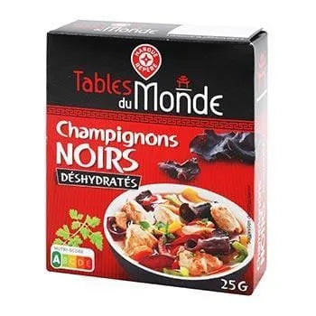 Champignons Tables du Monde Noirs déshydratés 25g