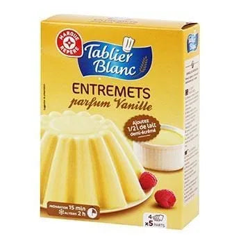 Flan entremets Tablier Blanc Vanille x4 192g
