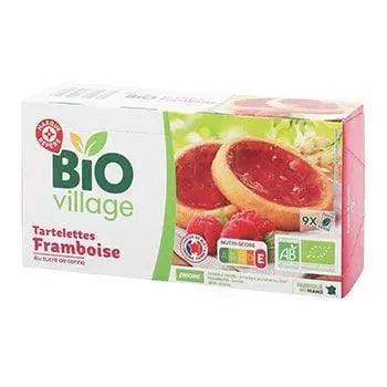Bio Village Raspberry Tartlets (x9) 125g
