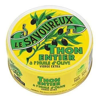 Thon entier Le Savoureux Huile d'olive - 160g
