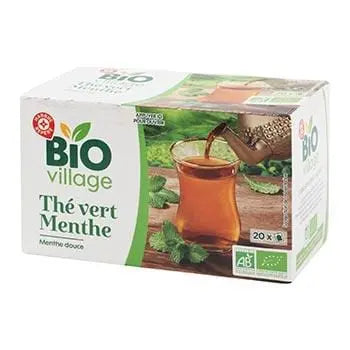 Bio Village Green Tea Mint (x20) 40g
