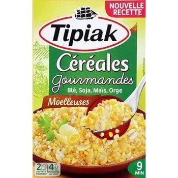 Tipiak Ceréales Gourmandes  Blé Maïs Soja Orge Cuisson 4 min 400g