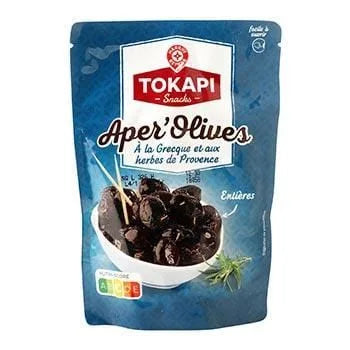 Olives noires Tokapi Grec/herbes provençales - 200g