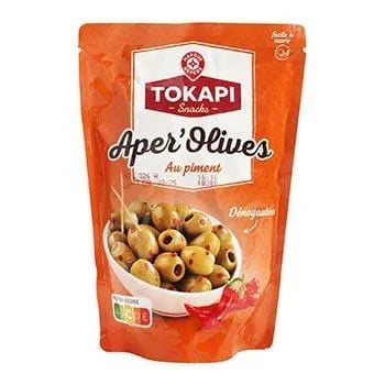 Olives vertes Tokapi Au piment - 200g