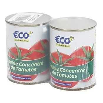 Concentré de tomates Eco+ 2x140g