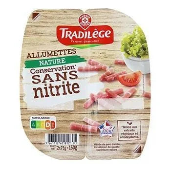 Allumettes nature Tradilège Sans nitrite - 2x75g