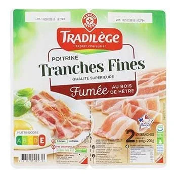 Poitrine fumée Tradilège 7 tranches fines 2x100g