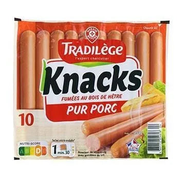 Knacks Tradilège Fumées au bois - x10 - 350g