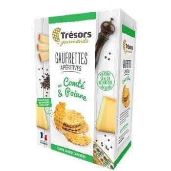 Gaufrettes apéritives Trésors Comté poivre - 60g