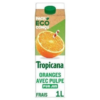 Pur jus d'orange Tropicana Pure premium Avec pulpe - 1L