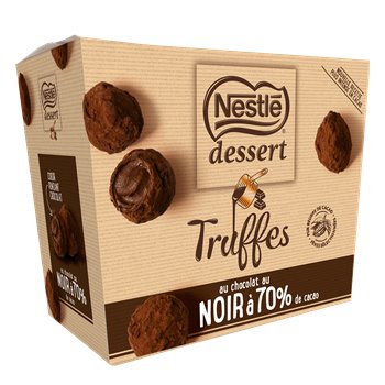 Nestlé Dessert Truffes Noir 70% 250g – premium dark chocolate truffles with intense cocoa flavor and smooth melt