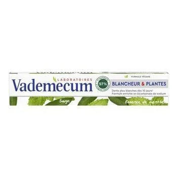 Tube of Vademecum Whitening Toothpaste & Herbs 75 ml – vegan whitening toothpaste with mint & sage extract for enamel protection and natural whiteness.