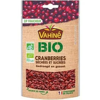 Cranberries séchées Vahiné Bio - sucrées - 100g