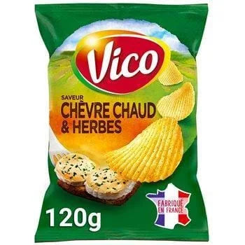 Chips grillées Vico Saveur chèvre chaud 120g