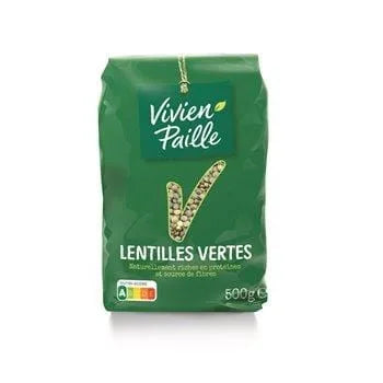 Lentilles vertes Vivien Paille 500g
