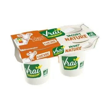 Yaourts Lait de chèvre Vrai Bio Nature - 2x125g