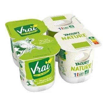 Yaourts nature Vrai Bio - 4x125g