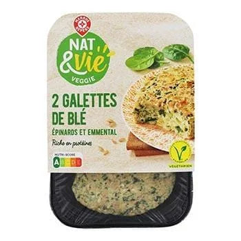 Galettes blé épinard fromage 2x100g