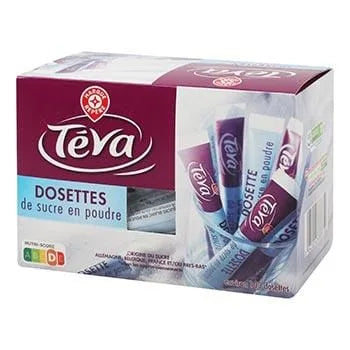 Sucre Blanc Poudre Téva 100 Dosettes 500g