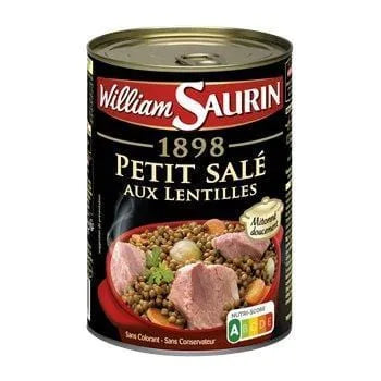 Petit salé William Saurin Lentilles à l'auvergnate 420g