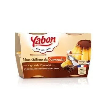 Gâteau de semoule Yabon Nappage chocolat - 4x125g