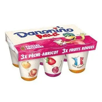 Danonino Peach Apricot Drinking yoghurt straw 6x100g
