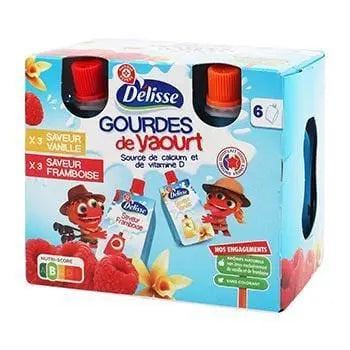 Délisse Vanilla Yoghurt gourd / raspberry - 6x90g