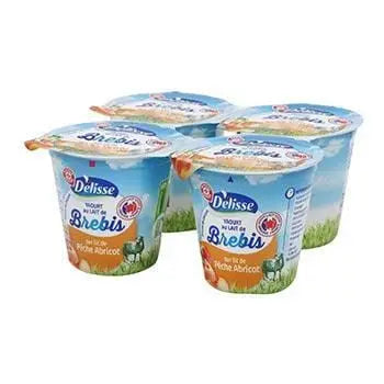 Délisse Ewe's milk yoghurt with yellow fruit lit 4x125g