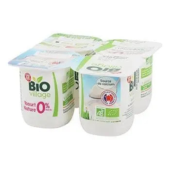Bio Village Natural yoghurt 0% Mg 4x125g