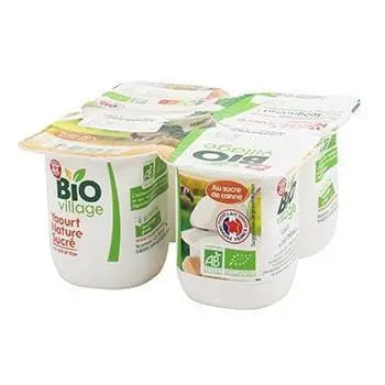 Bio Village Natural Cane Sugar Yoghurt 4x125g