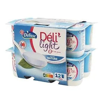 Delisse Déli'light 0%mg Plain Yoghurt - 12x125g