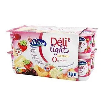 Yaourts Fruits 0% Déli'light Fruits panachés - 16x125g
