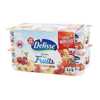 Yaourts aux fruits quartiers 16x125g
