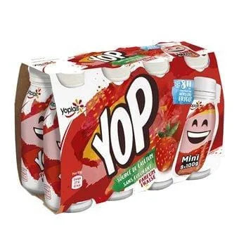 Yaourt à Boire Mini Yop Fraise - 8x100g