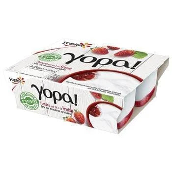 Yaourt concentré Yopa 0% Fraises - 4x100g
