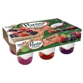 Yaourt aux fruits Yoplait Nature sur Fruits rouge -6x140g