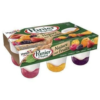 Yaourt Panier de Yoplait sur fruits - panaché - 6x140g