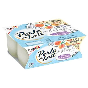 Yoplait Perles de Lait Peach lavender Yoghurt 4x125g