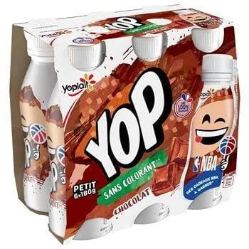 Yaourt à boire p'tit Yop  Yoplait - Chocolat - 6x180g