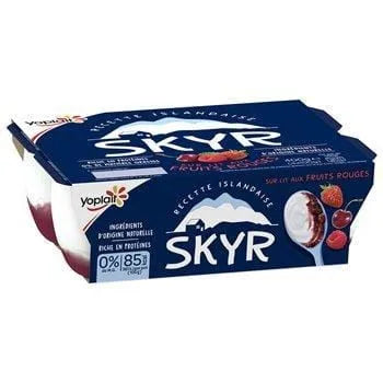 Spécialité laitière Yoplait Lit de fruits rouge 0%- 4x100g