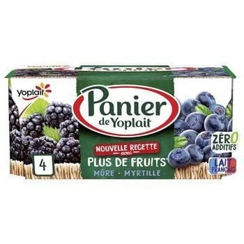 Yaourt Panier de Yoplait Mûre - 4x130g