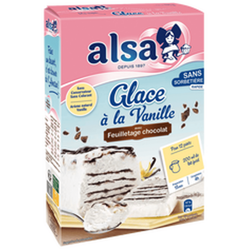 Alsa Preparation Glace A la Vanille Feuilletage Chocolat 175g