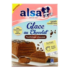 Alsa Preparation Glace au Chocolat Feuilletage Chocolat 200g