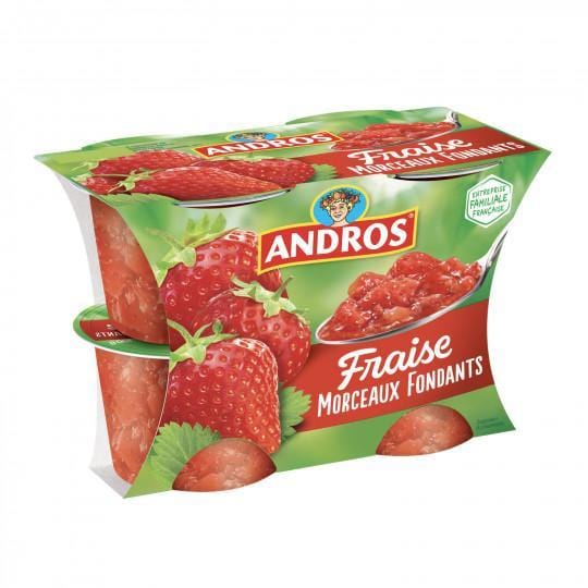 Andros Compote Delice Fraise 4x100 g